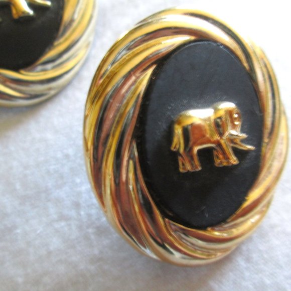 Vintage 80's Elephant earrings - Picture 5 of 6